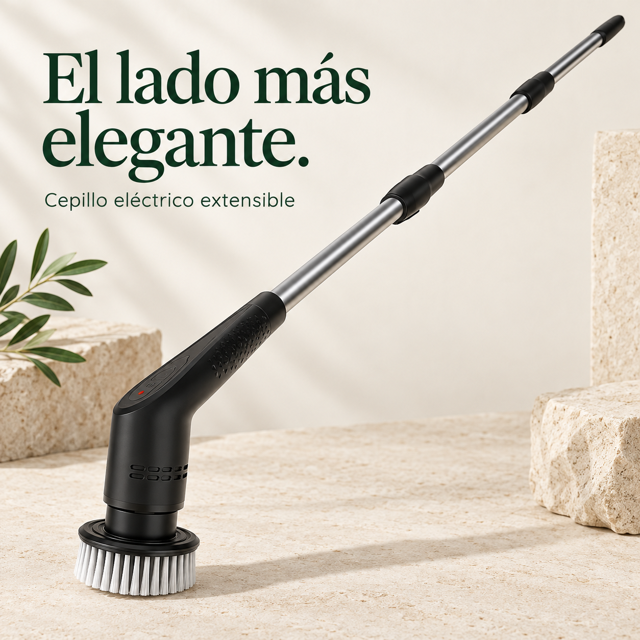 Presentación del cepillo extensible negro